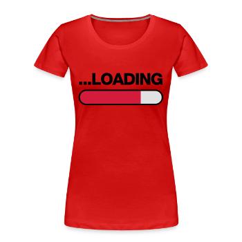 loading - Frauen Premium Bio T-Shirt - Rot - Vorne - Mia (176cm)