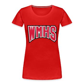 WMHS - Frauen Premium Bio T-Shirt - Rot - Vorne - Mia (176cm)