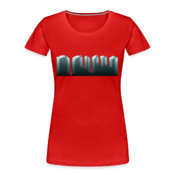 Tropfen - Frauen Premium Bio T-Shirt - Rot - Vorne - Mia (176cm)