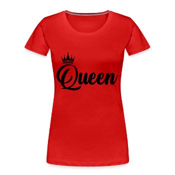 queen - Frauen Premium Bio T-Shirt - Rot - Vorne - Mia (176cm)