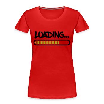 Loading - Women's Premium Organic T-Shirt - red - Front - Mia (176cm)