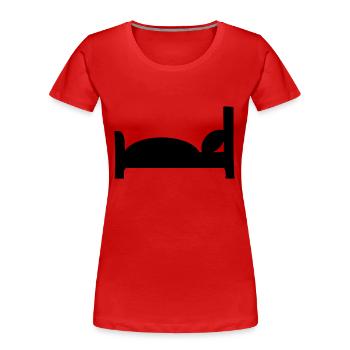 Bett - Frauen Premium Bio T-Shirt - Rot - Vorne - Mia (176cm)