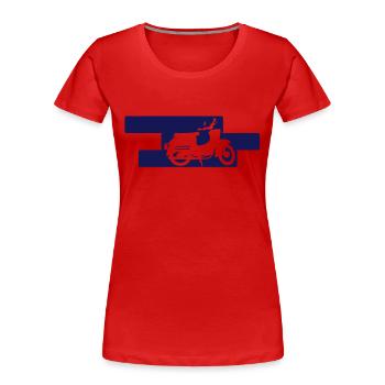 Schwalbe KR50 - Women's Premium Organic T-Shirt - red - Front - Mia (176cm)