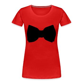 Bogen - Frauen Premium Bio T-Shirt - Rot - Vorne - Mia (176cm)