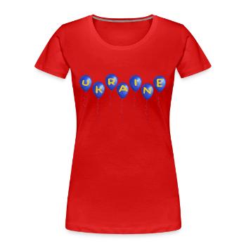 ukraine slava ukraini stand with ukraine kiev - Women's Premium Organic T-Shirt - red - Front - Mia (176cm)