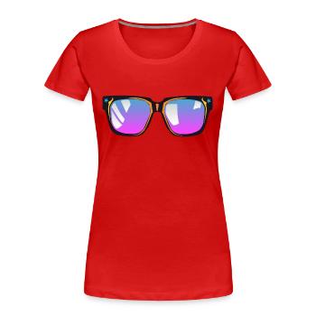 Sonnenbrille - Frauen Premium Bio T-Shirt - Rot - Vorne - Mia (176cm)