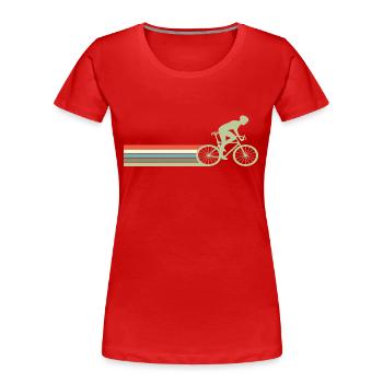 Retro Bike Bike Vintage hobby - Women's Premium Organic T-Shirt - red - Front - Mia (176cm)