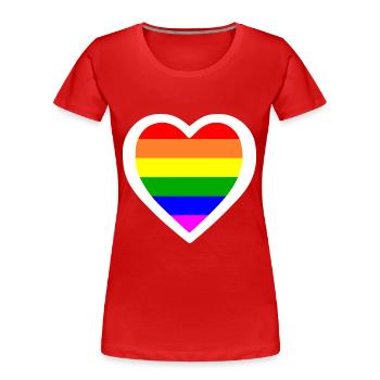 Lgbtq - Frauen Premium Bio T-Shirt - Rot - Vorne - Mia (176cm)