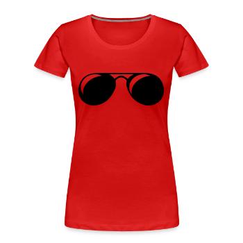 sonnenbrille - Frauen Premium Bio T-Shirt - Rot - Vorne - Mia (176cm)