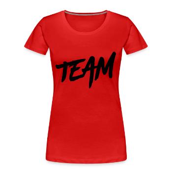 équipe - T-shirt bio Premium Femme - rouge - Devant - Mia (176cm)