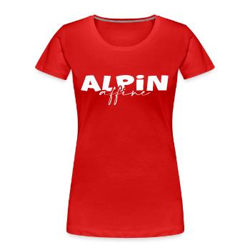 Alpin Berge ALPIN AFFIN Bergziege Gratwanderung - Frauen Premium Bio T-Shirt - Rot - Vorne - Mia (176cm)