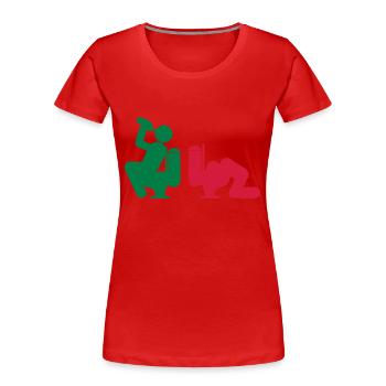 Alkohol trinken Humor Scheiße ich erbrach Toilette Toilette - Frauen Premium Bio T-Shirt - Rot - Vorne - Mia (176cm)
