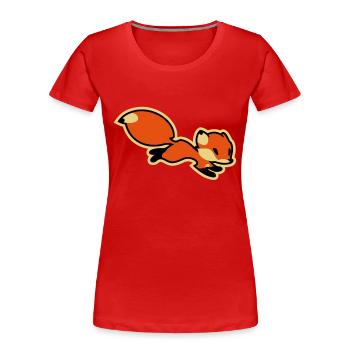 Fox - Frauen Premium Bio T-Shirt - Rot - Vorne - Mia (176cm)