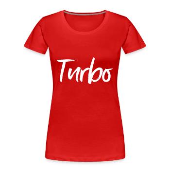 Turbo - Frauen Premium Bio T-Shirt - Rot - Vorne - Mia (176cm)