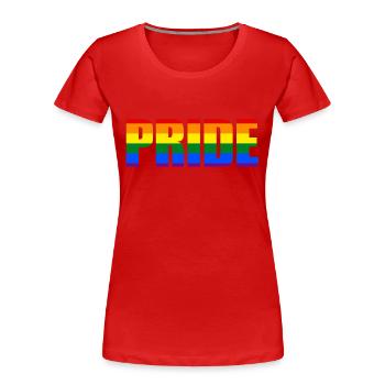 Gay Pride - Frauen Premium Bio T-Shirt - Rot - Vorne - Mia (176cm)