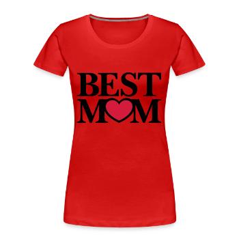 Best Mom - T-shirt bio Premium Femme - rouge - Devant - Mia (176cm)