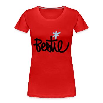 Bestie - Beste Freundin - Frauen Premium Bio T-Shirt - Rot - Vorne - Mia (176cm)