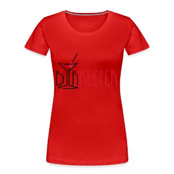 barkeeper (cocktail glass, 2c) - Women's Premium Organic T-Shirt - red - Front - Mia (176cm)
