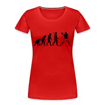 American Football - Frauen Premium Bio T-Shirt - Rot - Vorne - Mia (176cm)