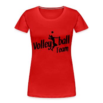 volleyball team - Frauen Premium Bio T-Shirt - Rot - Vorne - Mia (176cm)
