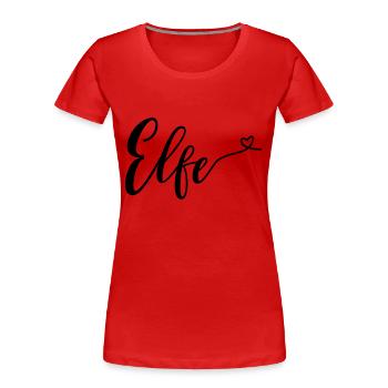 elfe - Frauen Premium Bio T-Shirt - Rot - Vorne - Mia (176cm)