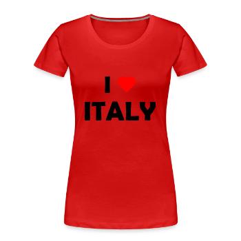 I love Italy - Italien - Italia - Frauen Premium Bio T-Shirt - Rot - Vorne - Mia (176cm)
