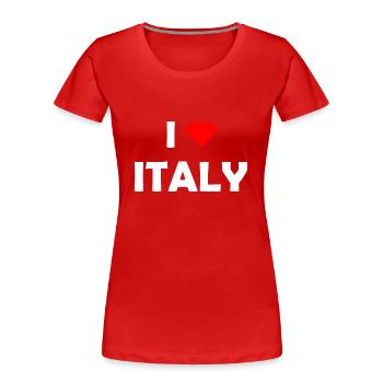 I love Italy - Italien - Italia - Frauen Premium Bio T-Shirt - Rot - Vorne - Mia (176cm)