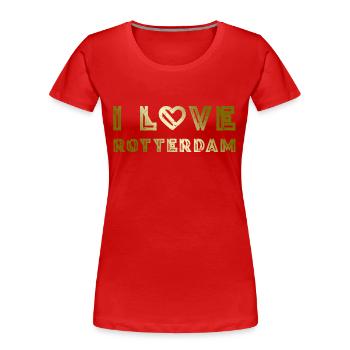 I Love Rotterdam - Women's Premium Organic T-Shirt - red - Front - Mia (176cm)