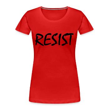 Resist - Frauen Premium Bio T-Shirt - Rot - Vorne - Mia (176cm)