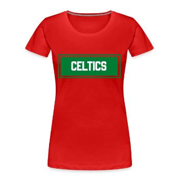 Kelten - Frauen Premium Bio T-Shirt - Rot - Vorne - Mia (176cm)
