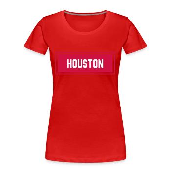 Houston - T-shirt bio Premium Femme - rouge - Devant - Mia (176cm)