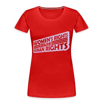 citation féministe sur les droits des femmes - T-shirt bio Premium Femme - rouge - Devant - Mia (176cm)