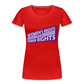 citation féministe sur les droits des femmes - T-shirt bio Premium Femme - rouge - Devant - Mia (176cm)