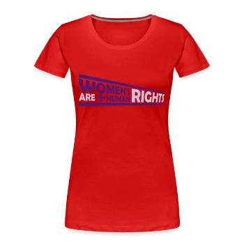 citation féministe sur les droits des femmes - T-shirt bio Premium Femme - rouge - Devant - Mia (176cm)