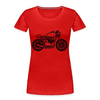Moto - T-shirt bio Premium Femme - rouge - Devant - Mia (176cm)