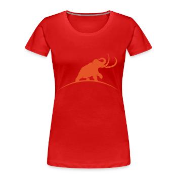 Mammoth roars - Women's Premium Organic T-Shirt - red - Front - Mia (176cm)