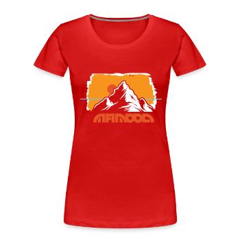 outddor horizont hinter dem Berg - Frauen Premium Bio T-Shirt - Rot - Vorne - Mia (176cm)