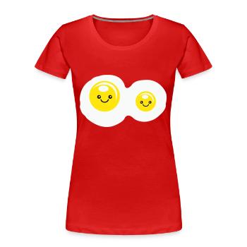 spiegeleier - Frauen Premium Bio T-Shirt - Rot - Vorne - Mia (176cm)