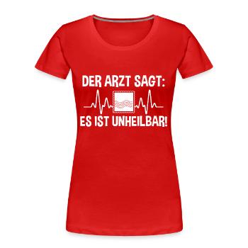 Philatelie Briefmarkensammlung Briefmarkensammler - Frauen Premium Bio T-Shirt - Rot - Vorne - Mia (176cm)