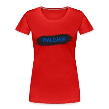 Waldhof Barackler - T-shirt bio Premium Femme - rouge - Devant - Mia (176cm)