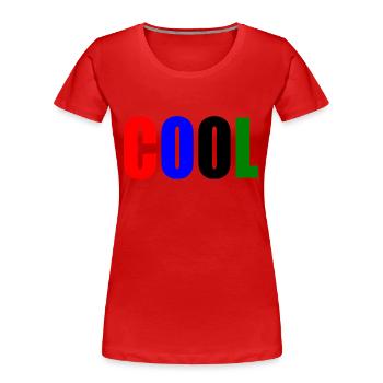Cool - T-shirt bio Premium Femme - rouge - Devant - Mia (176cm)