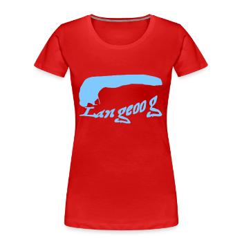 Langeoog Tattoo - Frauen Premium Bio T-Shirt - Rot - Vorne - Mia (176cm)