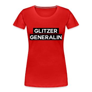 the glitter general - Women's Premium Organic T-Shirt - red - Front - Mia (176cm)