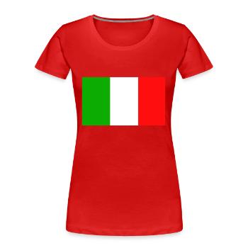 Italy flag - Women's Premium Organic T-Shirt - red - Front - Mia (176cm)