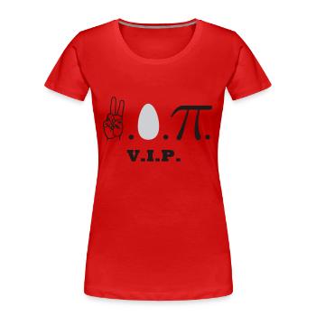 VIP - Frauen Premium Bio T-Shirt - Rot - Vorne - Mia (176cm)