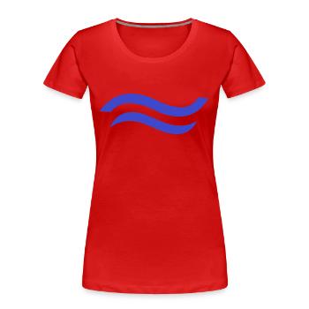 Finn Bootsklasse - Frauen Premium Bio T-Shirt - Rot - Vorne - Mia (176cm)