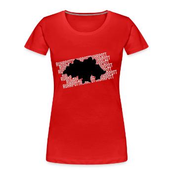 Das Ruhrgebiet - Frauen Premium Bio T-Shirt - Rot - Vorne - Mia (176cm)