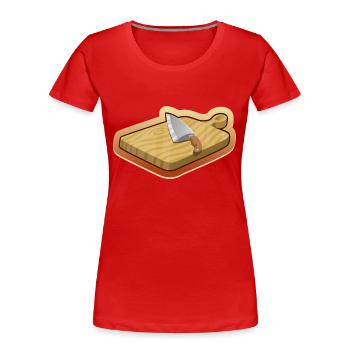 cutting board - Women's Premium Organic T-Shirt - red - Front - Mia (176cm)