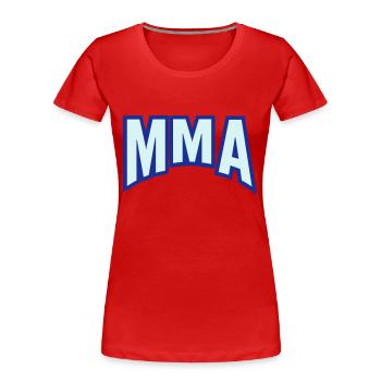 MMA - Women's Premium Organic T-Shirt - red - Front - Mia (176cm)