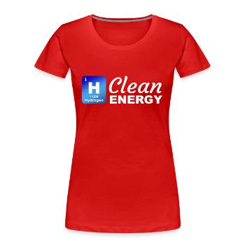 Wasserstoff - Sauberer Energie - Frauen Premium Bio T-Shirt - Rot - Vorne - Mia (176cm)